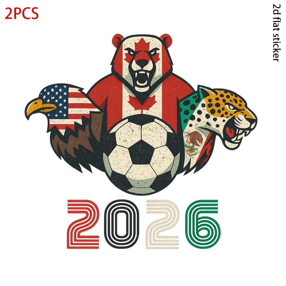 

3PS 2D flat sticker 2026 Soccer Multinational Logo Vinyl Car Decal Sticker Weatherproof
