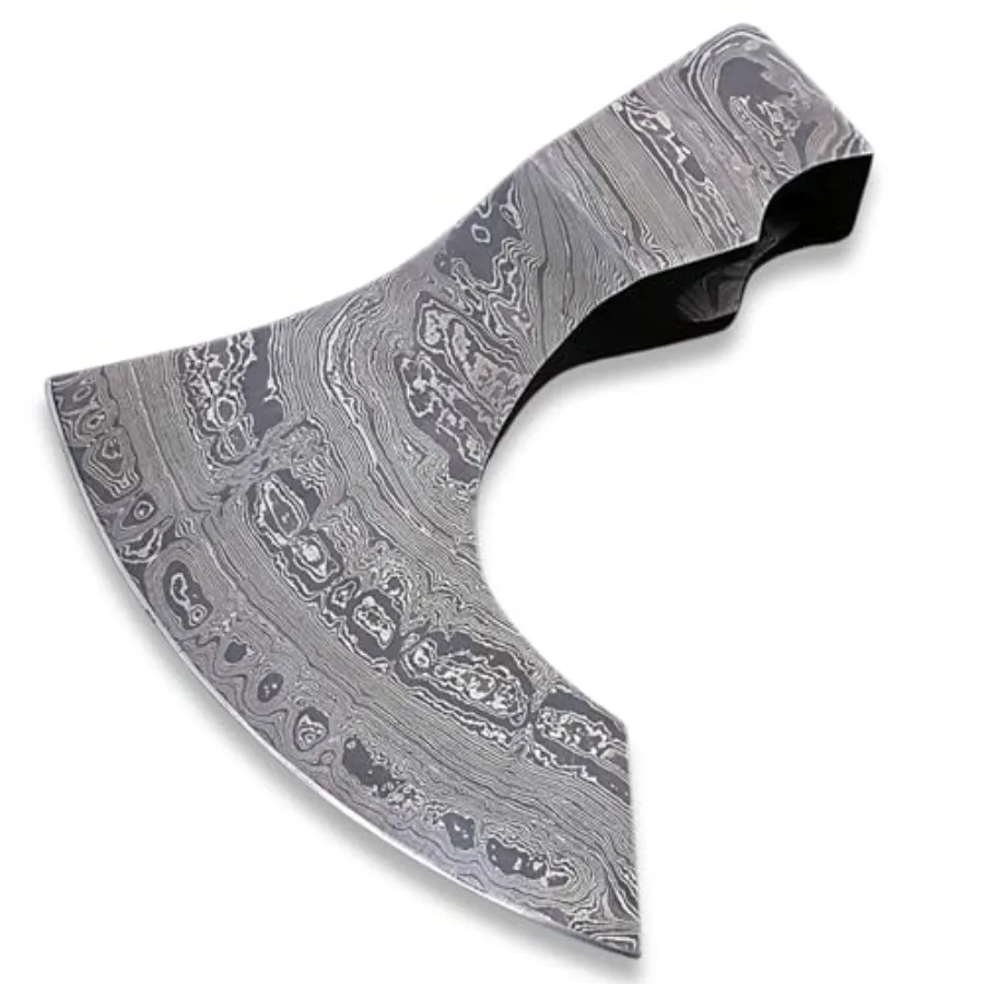 

Axe Head Handmade Damascus Viking Hatchet Axe Bearded Camping Wood Cutting Chopping Splitting Axe Medieval Battle Axe Head Ax-2