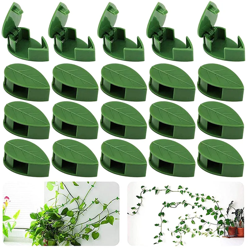 【Popular】30 PCS Invisible Plant Clips Plastic Clip For Climbing Plants, Self-Adhesive Plant Fixing Devices