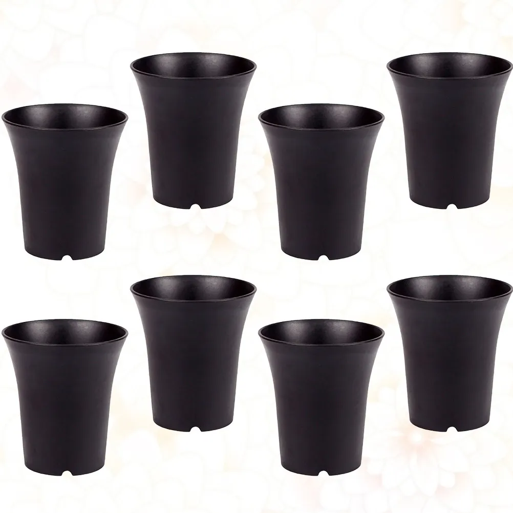 

10Pcs Plastic Succulent Plant Flowerpot Hollow Bottom Flower Planter for Home Office Garden Balcony Decoration Extra