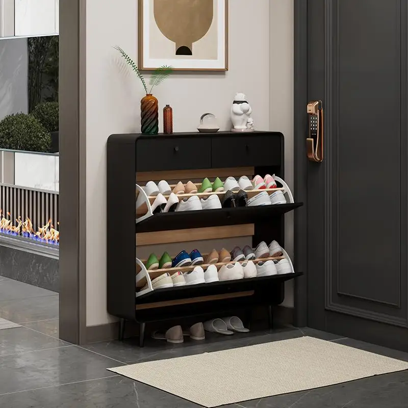 Box Luxury Shoe Cabinet Organizer Storage Living Room Mobile Display Wooden Shoe Shelf Designer Gabinete Shoemakers Furniture