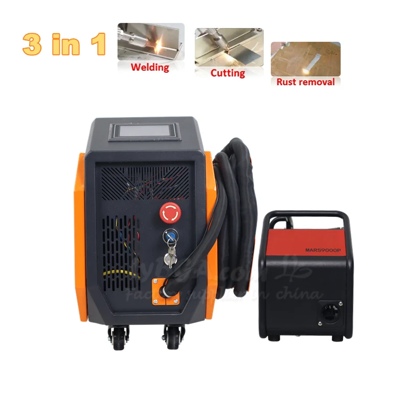 Mini Air Cooling Fiber Laser Welding Machine Handheld Laser Welder for Metal Cleaning Cutting 800W 1200W 1500W Power Optional