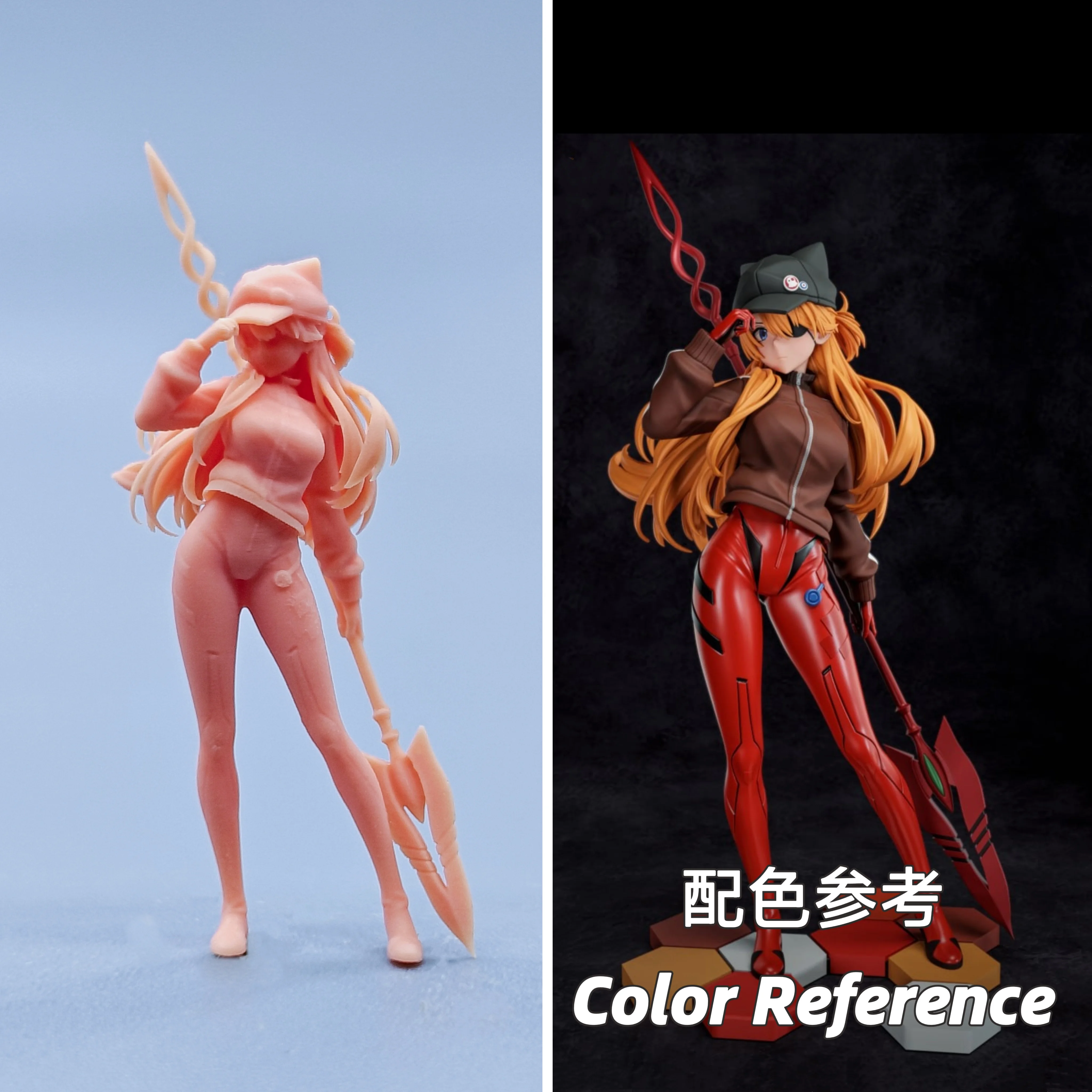 1/64 Figuren, Maßstabsmodell, Kunstharz, Gospel Warrior Asuka, unbemalte Miniaturen, Diorama, handbemalt, D634