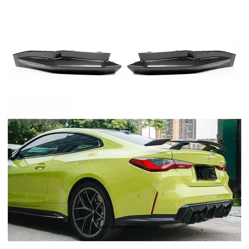 

For M3 M4 G80 G82 OEM Dry Carbon Rear Corner Bumper with Exhaust Cut-Outs New Condition Bolt-On Universal Fitment