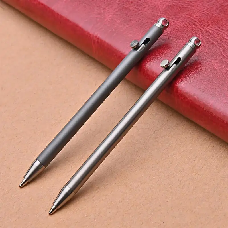 Portable Mini Titanium Ballpoint Pen Keychain Metal Signature Pens Creative Signature Pen Multi-Function Tools For outdoor