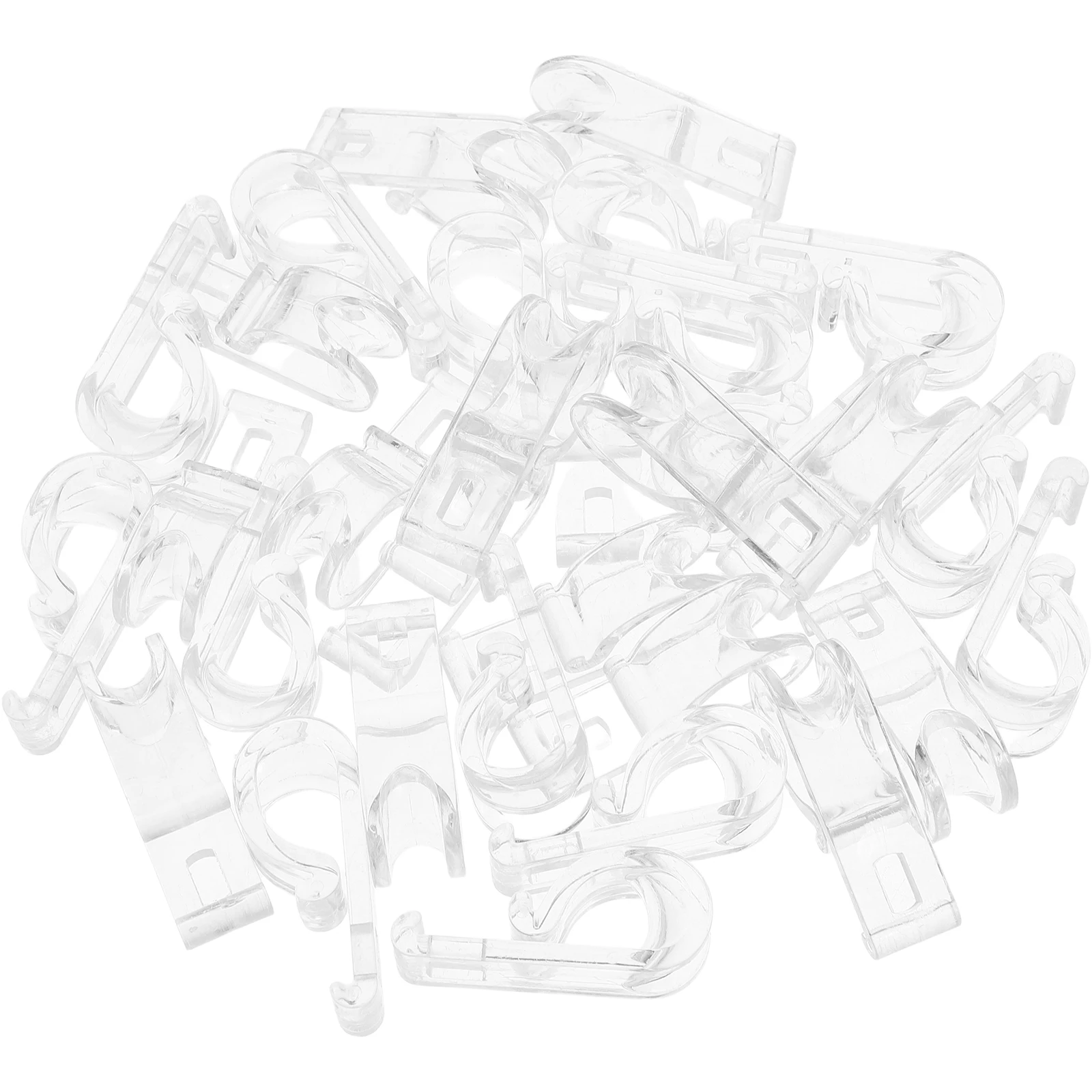 

30Pcs Roller Shade Chain Retainer Hook Clear Curtain Hook Safety Cord Guide Clip Curtain Hooks Roller Blind Clips