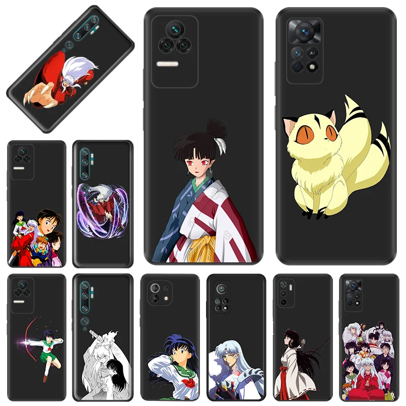 Phone Case for Redmi Note11 Pro 10S 11S 10A 10C Xiaomi 11T 10T Note 10 11Lite Inuyasha Sesshoumaru Soft Black Anti-Drop Cover