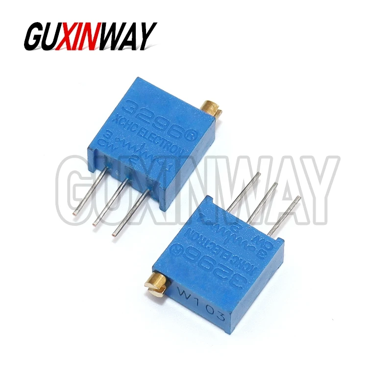 10pcs 3296W 3296 50 100 200 500 ohm 1K 2K 5K 10K 20K 50K 100K 200K 500K 1M 2M ohm 103 100R 200R 500R Trimpot Trimmer Potentiomet