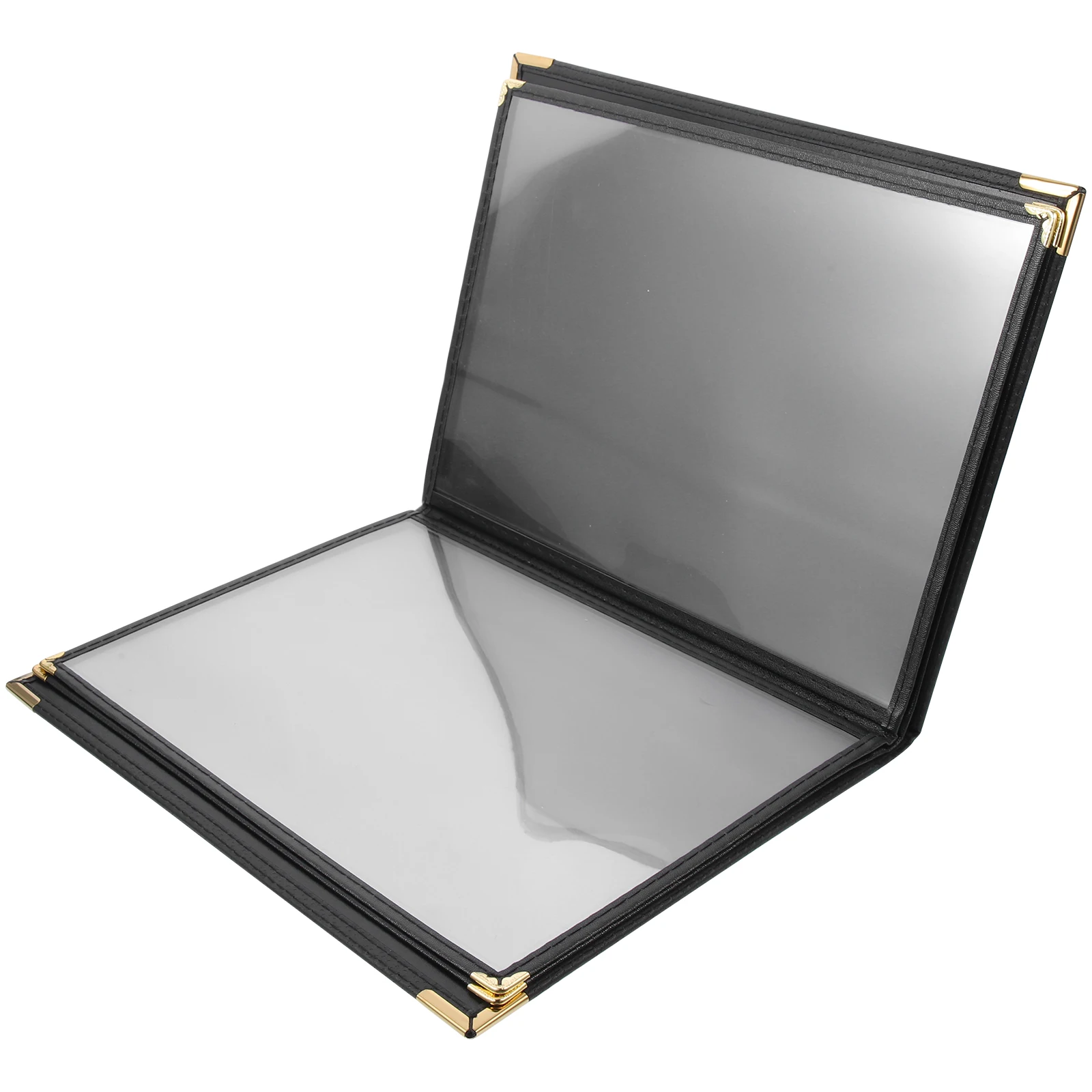 

Transparent PVC Recipe Book Binder PU Material Restaurant Menu Covers Folder Holders Clear Easy Cleaning Suitable Hotel Bar