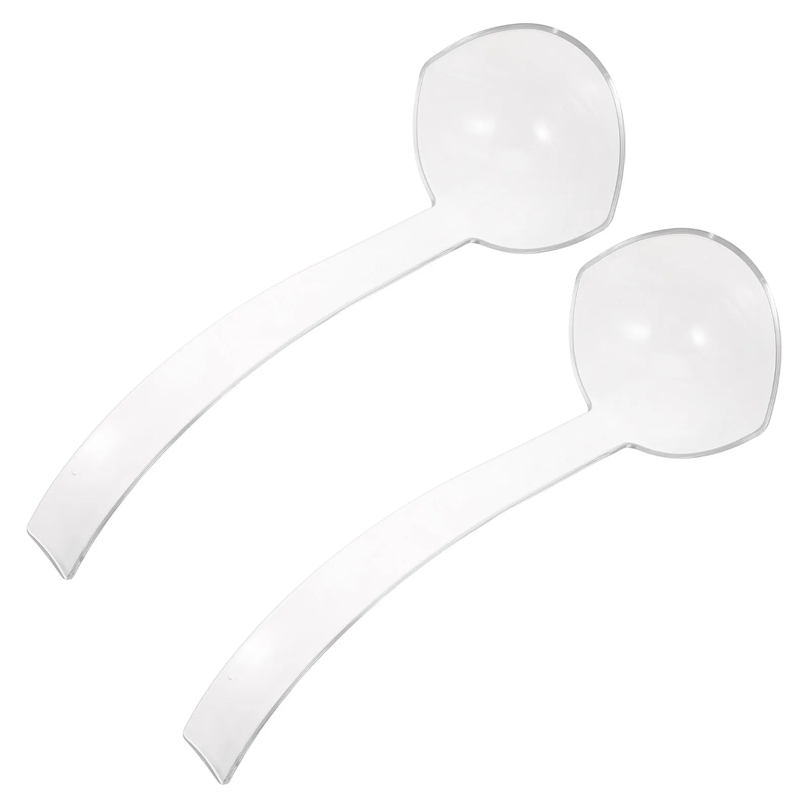 2 Cucharones de Plástico Transparente para Punch, Cucharas de Servir Resistentes con Diseño de Boquilla, Utensilio para Servir Bebidas en Fiestas, Bodas y Catering