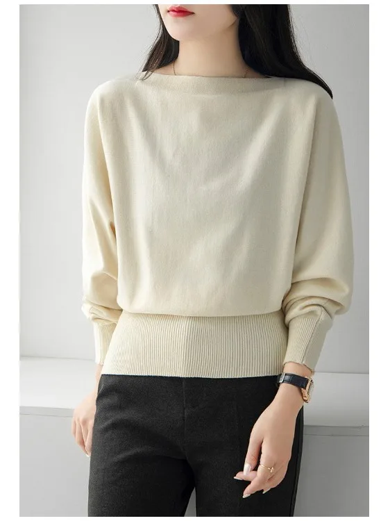 

Новинка ранней весны: Женский вязаный свитер с длинным рукавом, на одно плечо, с завышенной талией, красивый топ, мягкая корейская версия