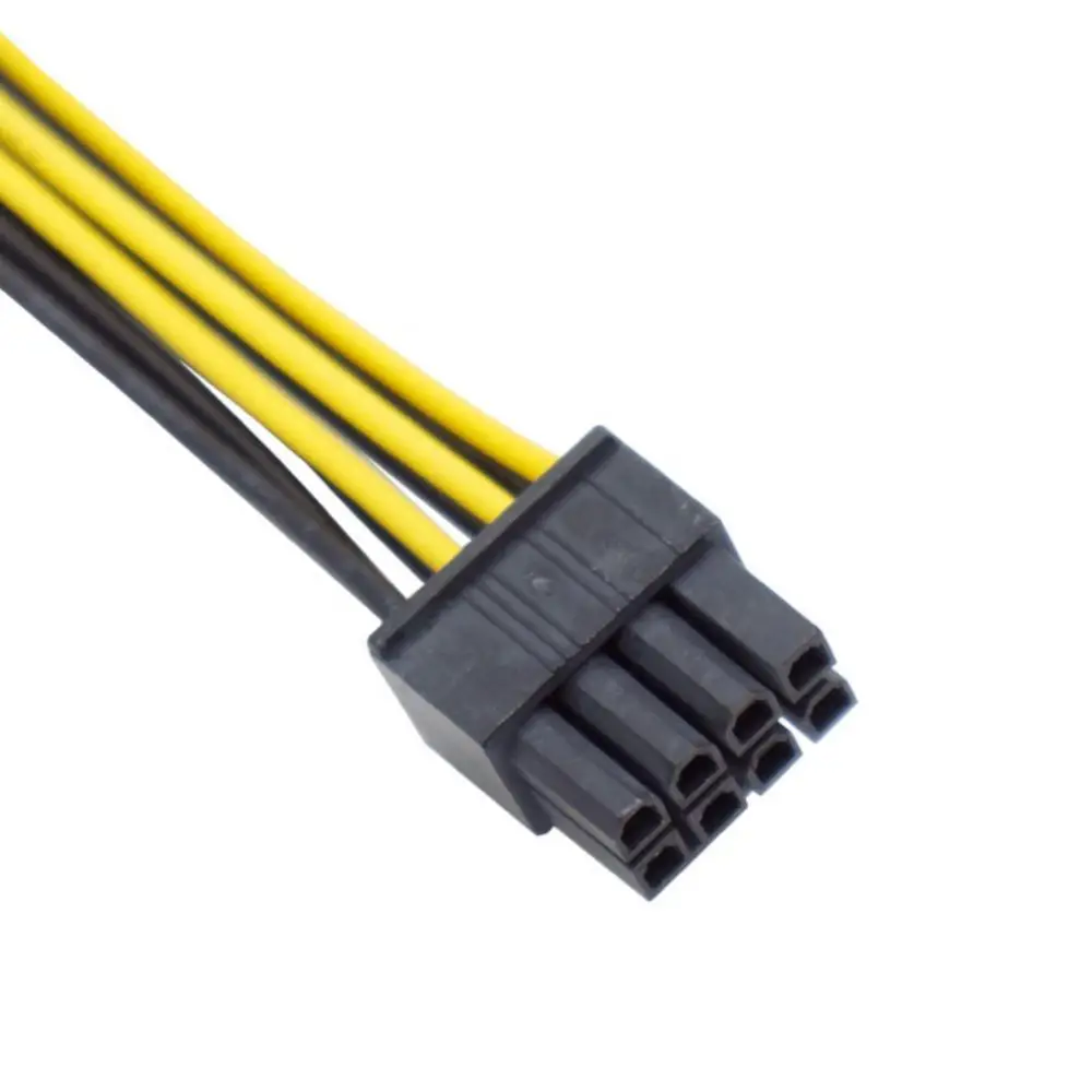 1~10PCS 18cm 8Pin to Dual 4Pin Video Card Power Cord 180W Y Shape 8 Pin PCI Express To Dual 4 Pin Molex Graphics Card Power