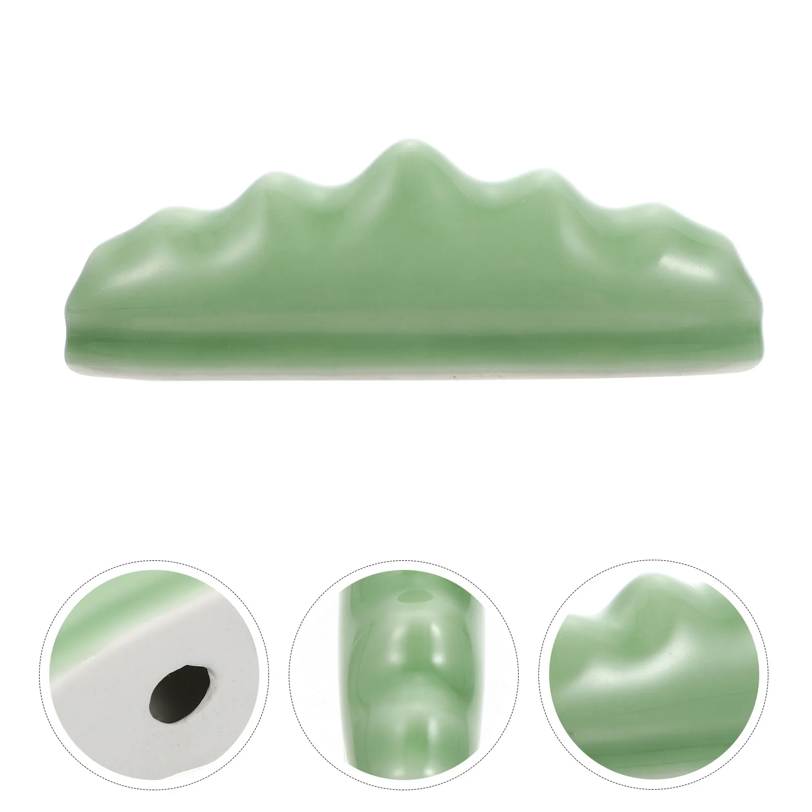 

Ceramic Calligraphy Brush Support Mountain Shape Writing Brush Stand for Chinese Calligraphy Painting Practice Desk Organizer