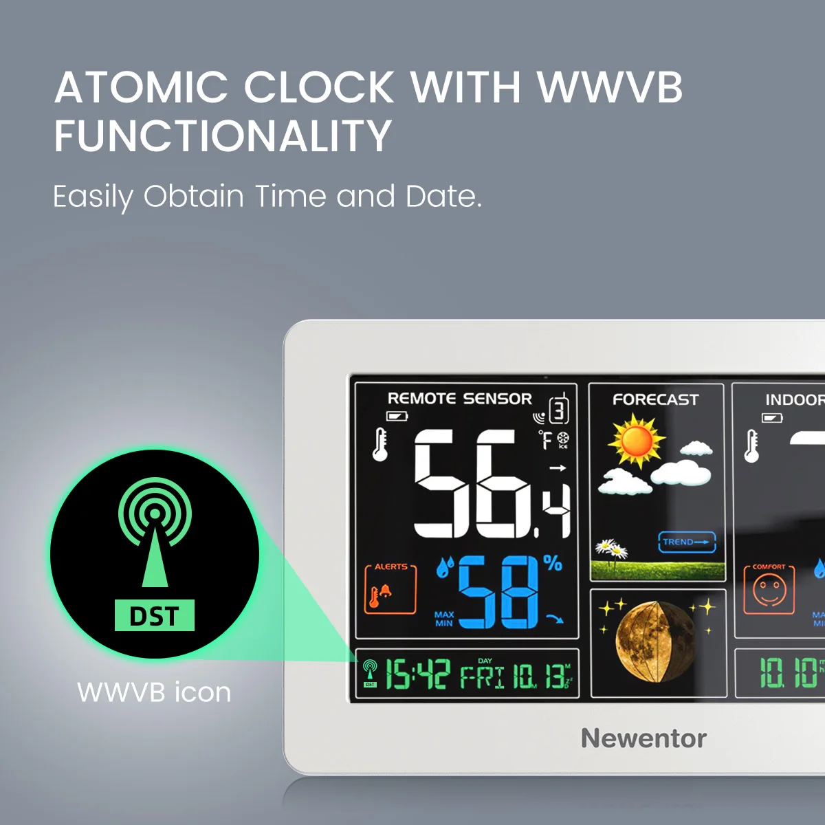 Stazione meteorologica multifunzione sveglia termometro digitale igrometro con sensore Wireless igrotermico per interni ed esterni