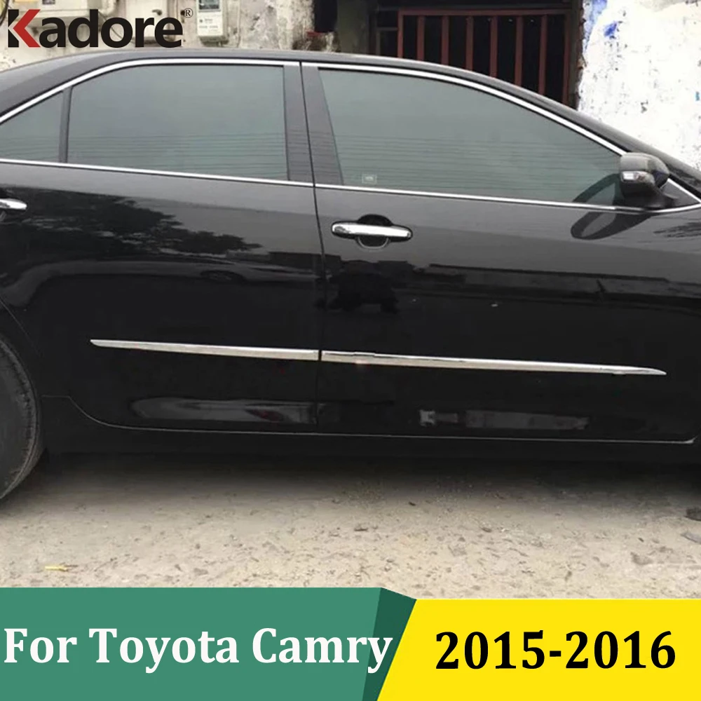 

For Toyota Camry 2015 2016 Side Door Body Molding Trim Strip Liner Body Bright Strip Door Panels Door Edges Trim Car Accessories