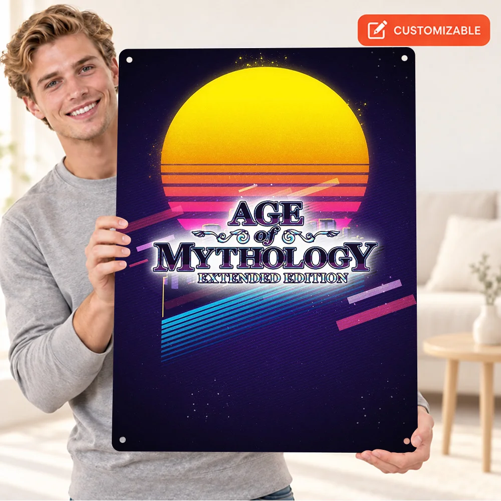 Age Of Mythology Extended Printed Poster Bold Design Contemporary Living Room Wall Art Customized Aluminum Metal Sign Fan Gift