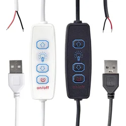 DC 5V LED Dimmer 1.5m USB Cable ON/OFF  Online Switch Dimming Controller 2pin  Extension Wire for Single Colors CCT LED Light