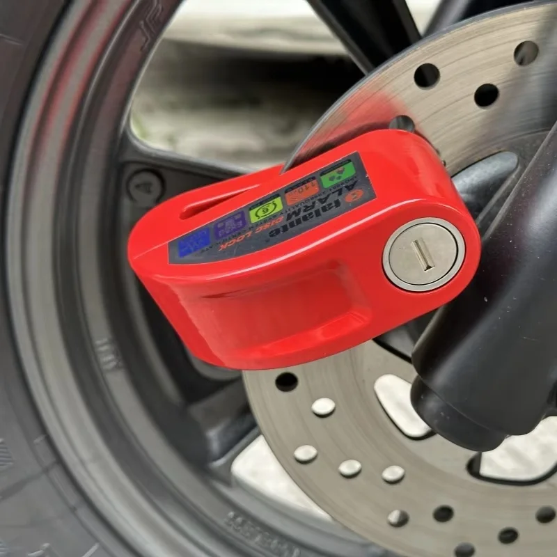 Motorcycle Anti-Theft Brake Lock With Alarm Function, Waterproof Safety Lock, Aluminum Alloy Duty Anti-Theft Protection Lock
