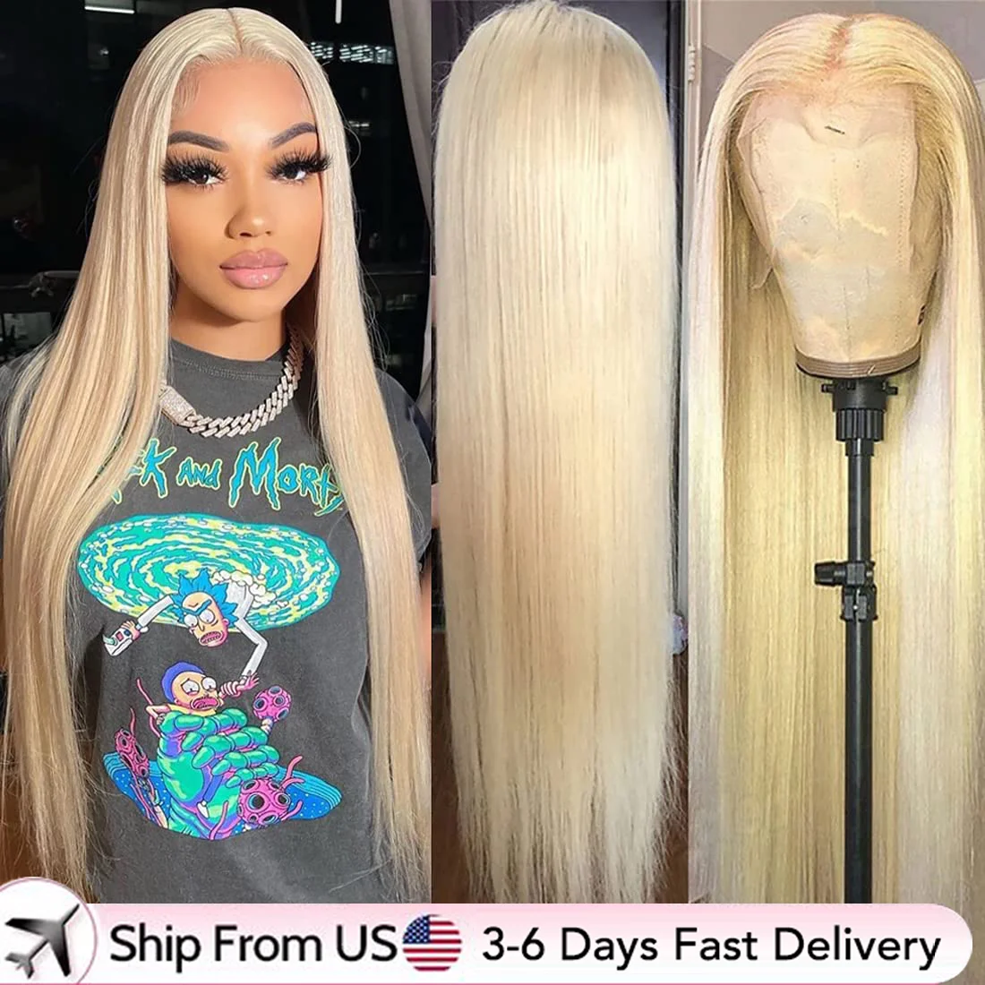 13x6 HD Transparent 613 Blonde Lace Frontal Wig 100% Human Hair Bone Straight Wear go Glueless 6x4 HD Lace Front Human Hair Wigs