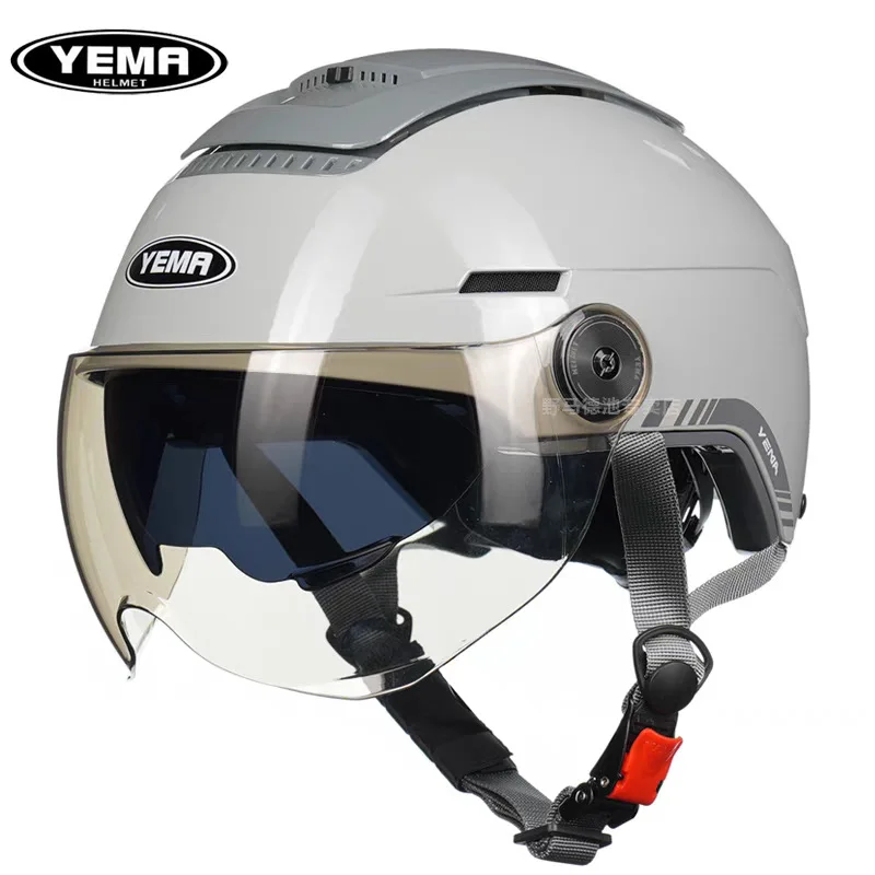 YEMA Universal Motorcycle Helmet Men's Summer Sun Protection Battery Car for Women's Four-season Electric Safety Helmet