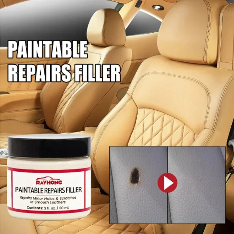 60/20ml Leather Repair Filling Paste Compound Leather Restoration Cream Auto Leather Car Repair Scratches Cracks Sofa Car Seat