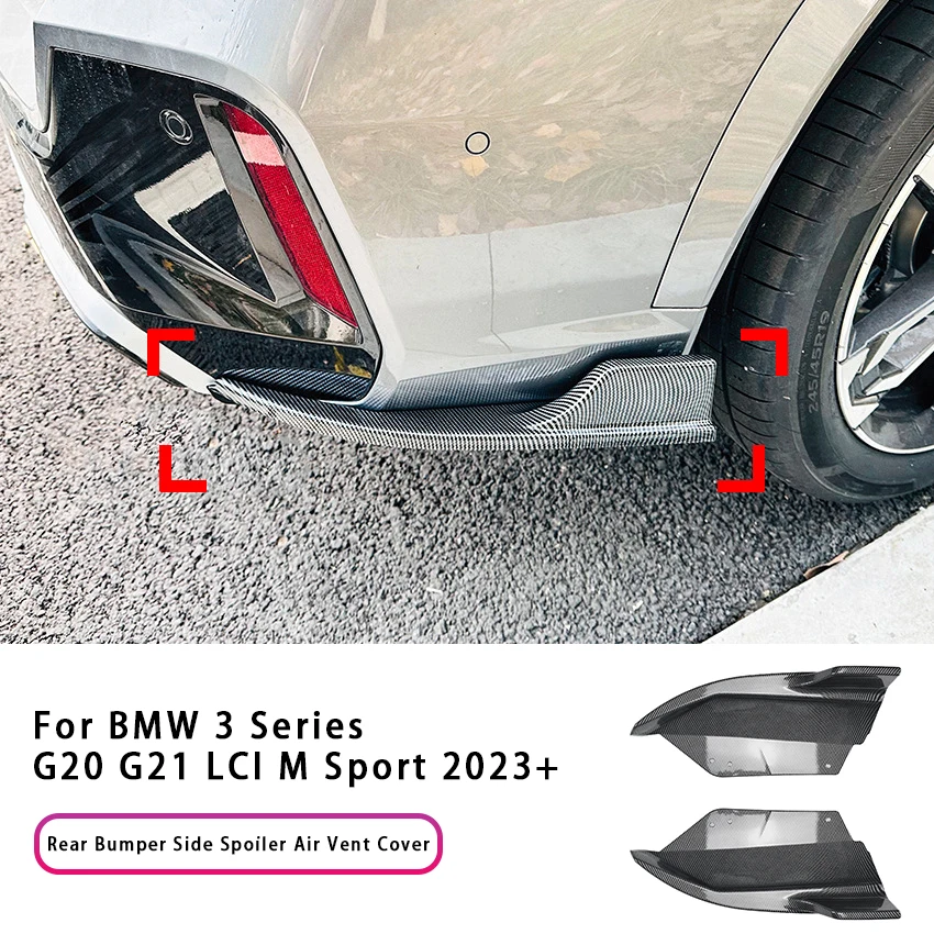 2PCS Car Rear Bumper Splitters Flaps Apron Rear Bumper Splitter Spoiler Cover Car Body Kit For BMW X1 IX1 U11 M Sport 2023-2024