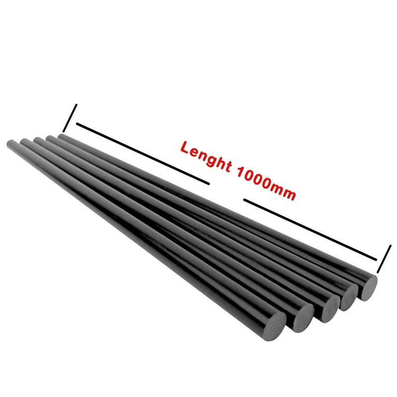 แท่งไฟเบอร์กลาสสีดำ 10 ชิ้น เส้นผ่านศูนย์กลาง 1 มม. 1.5 2 2.5 3 4 5 6 7 8 9 10 11 มม. วัสดุฉนวนกันความร้อน แท่งไฟเบอร์กลาสแข็ง ความยาว 1000 มม.