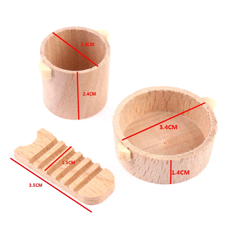 1:12 Dollhouse Miniatures Washboard Wash Basin 세탁 용 욕조 가정용 가구 용 발 버킷 욕실 용품