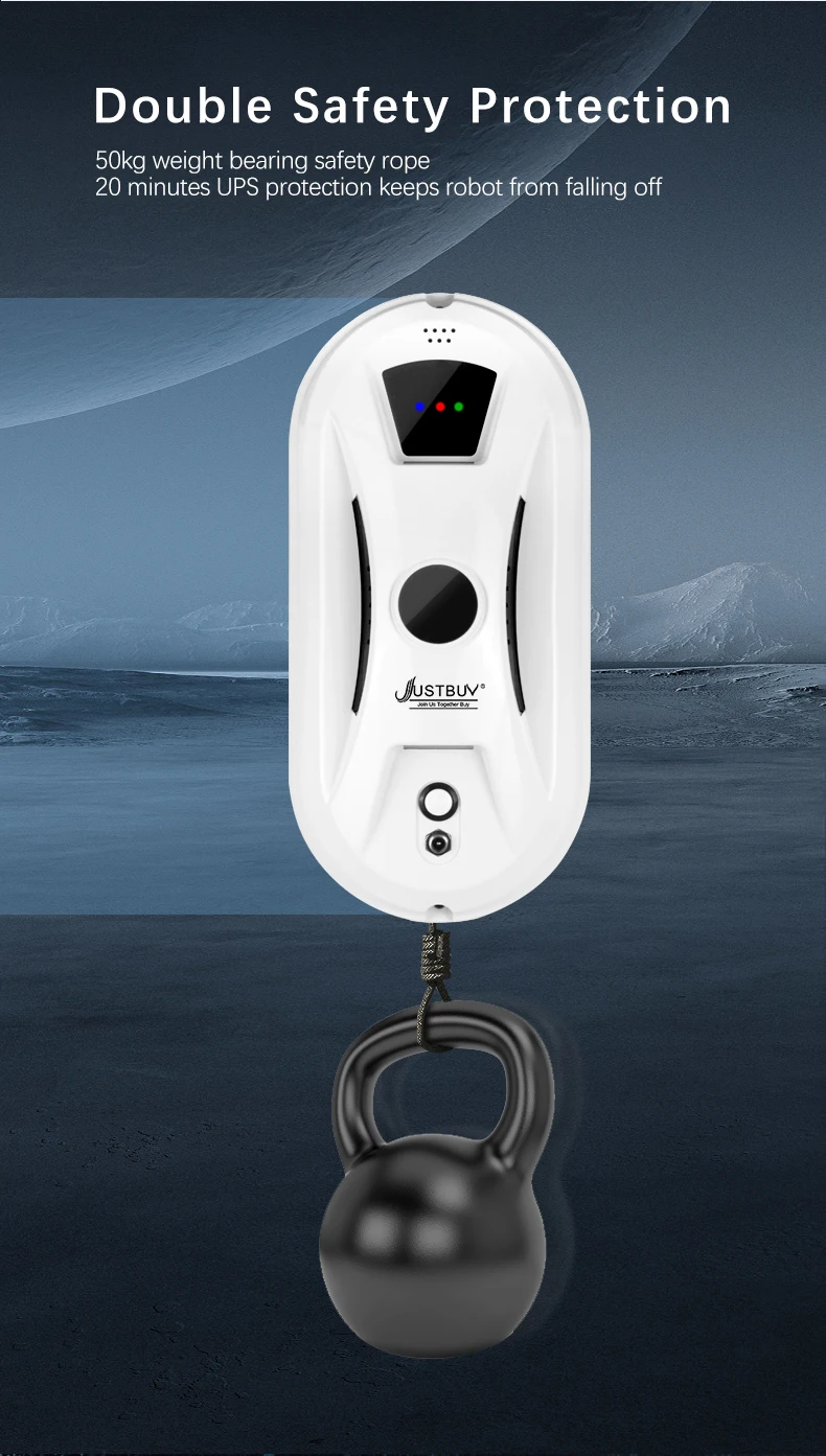 Fenster-Roboter-Staubsauger, automatisch arbeitend, elektrisch, mit Fernbedienung für den Haushalt – Detail 11