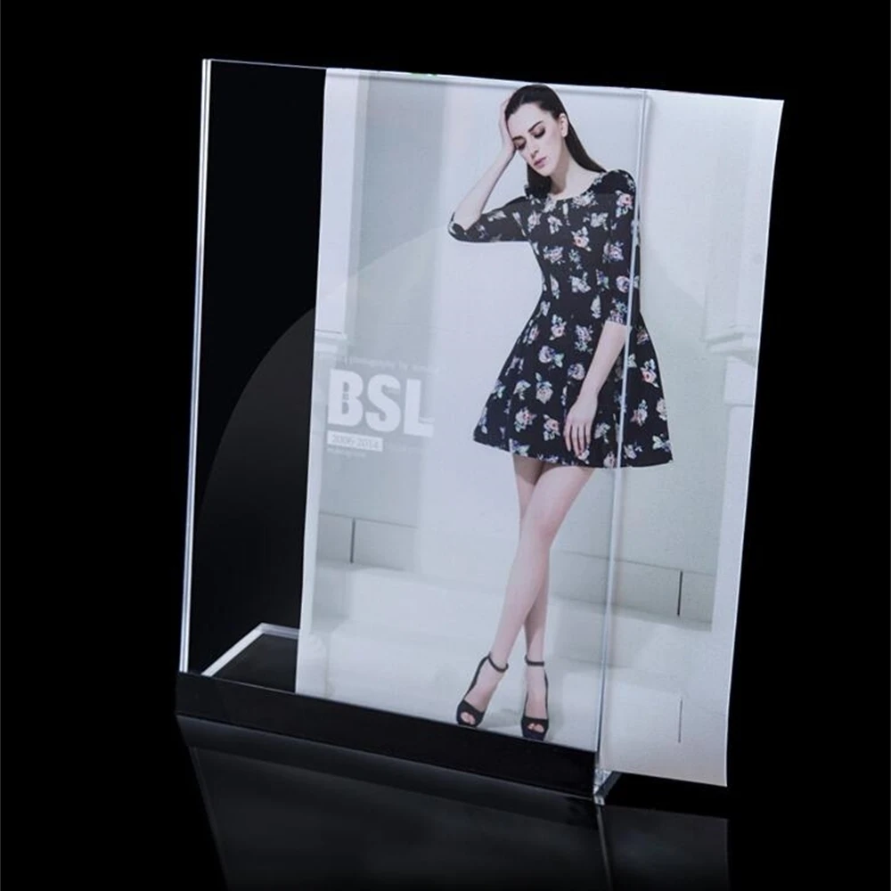 Photo Holder Poster Banner Price Tag Advertising Display Rack Tabletop Sign Stand Snap Frame Pop Table Desktop Table Sign Holder