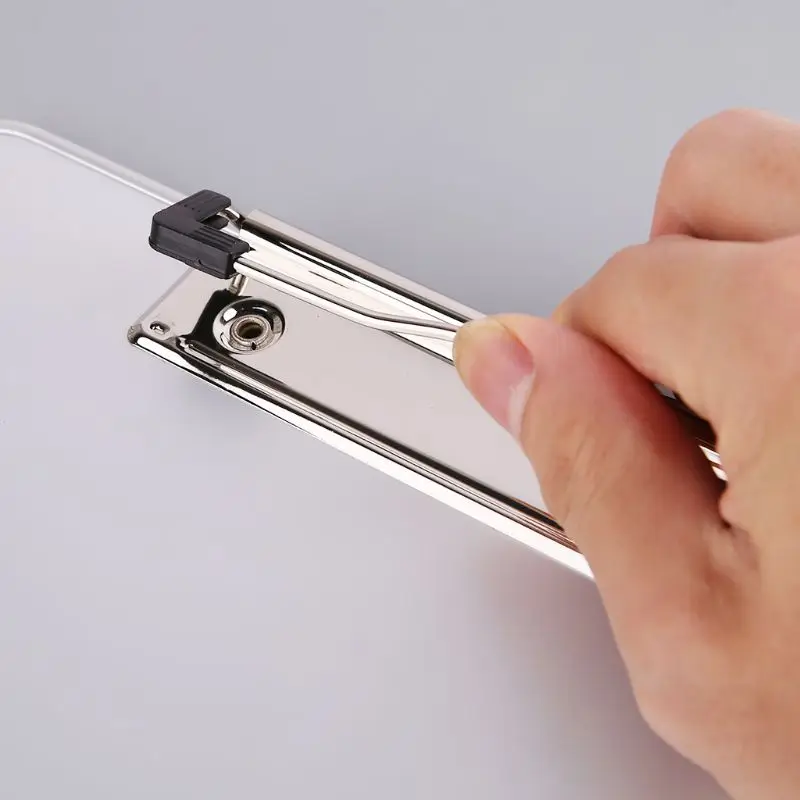 Portable Aluminum Alloy Writing Clip Board Antislip File Hardboard Paper H