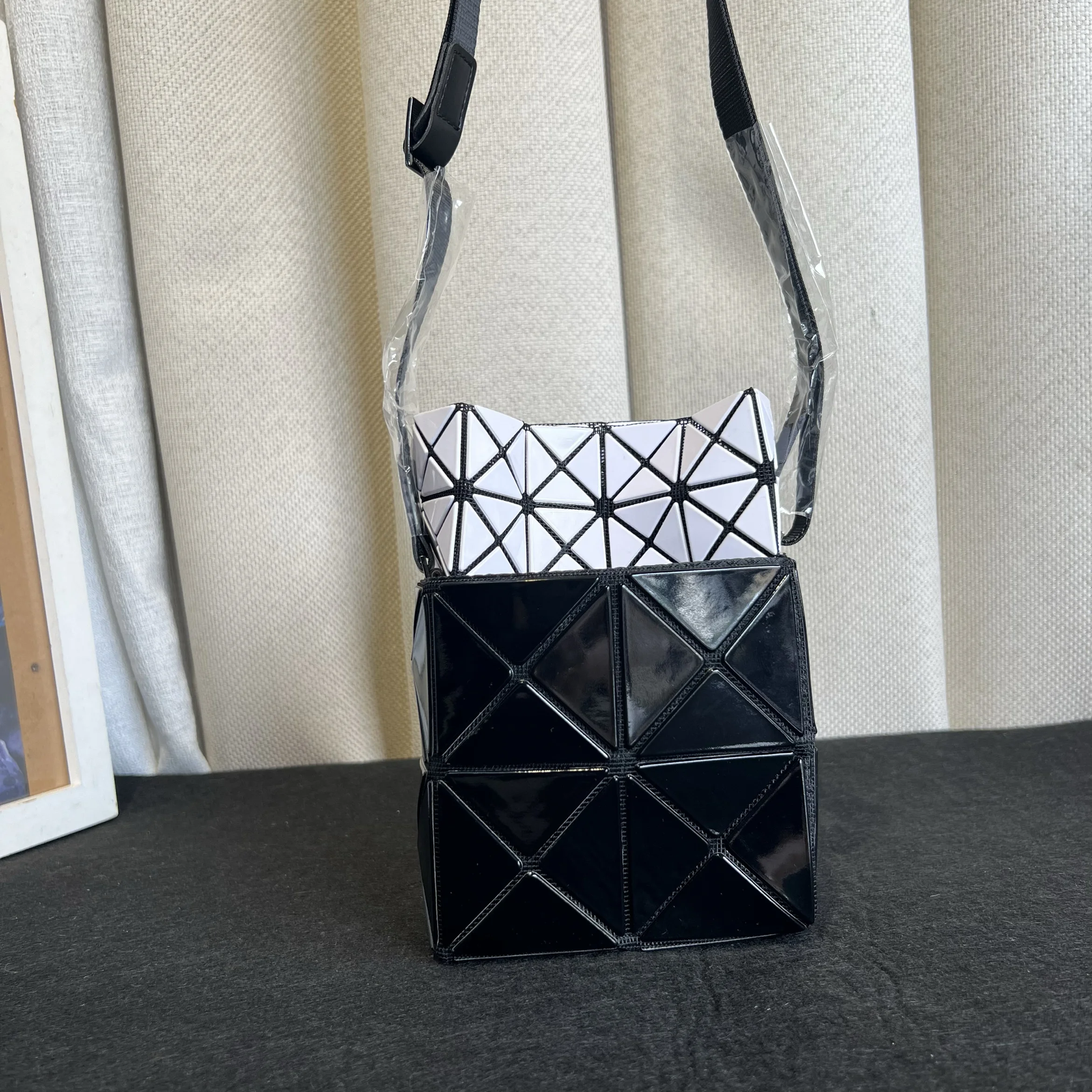 

Faionable Geometric Nest Small Square Box Personali Women's Handbag oulder Bag Crossbody Bag Polyester Zipper Cl...