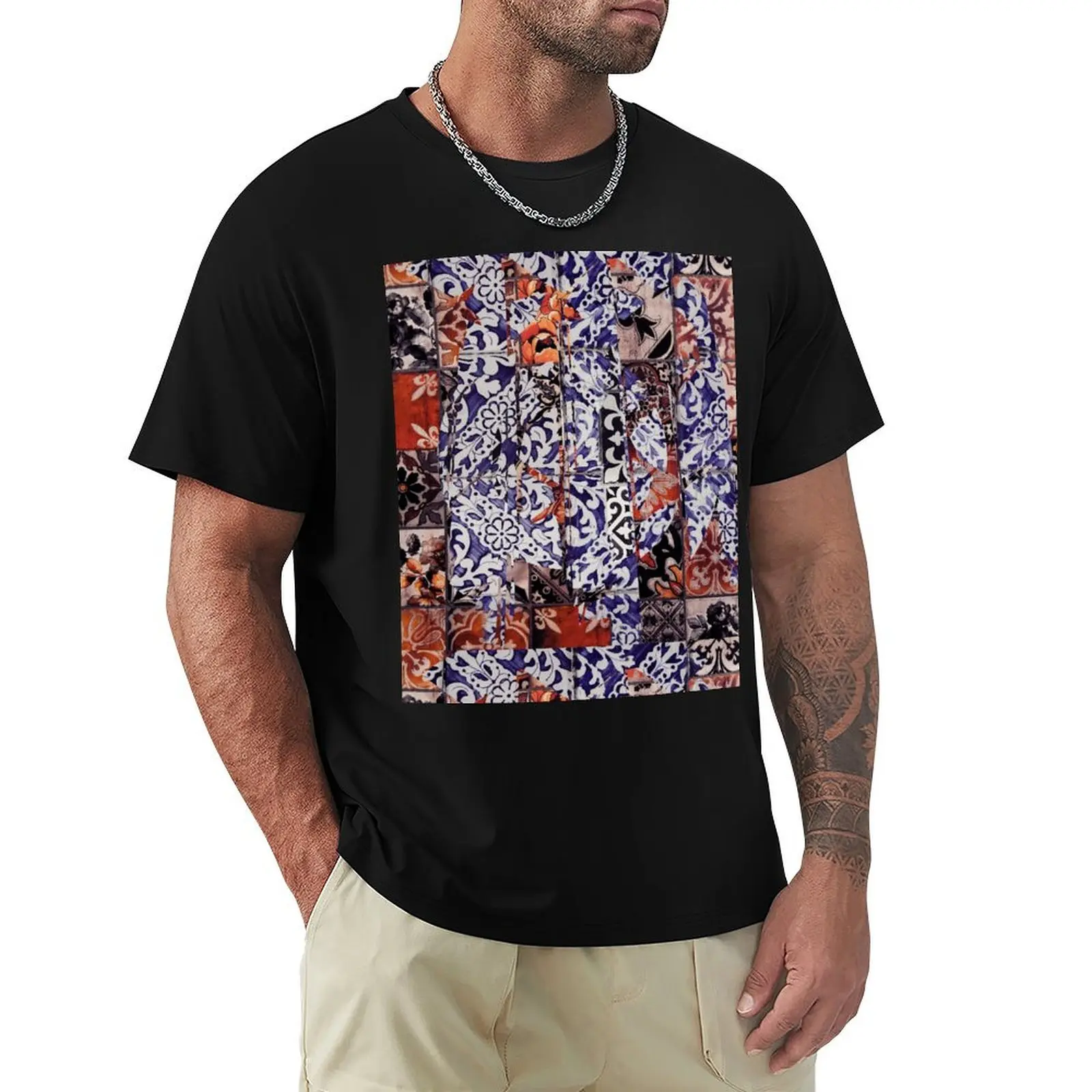 Azulejos Collage II T-Shirt Soft Anti-Shrink Cotton Tee