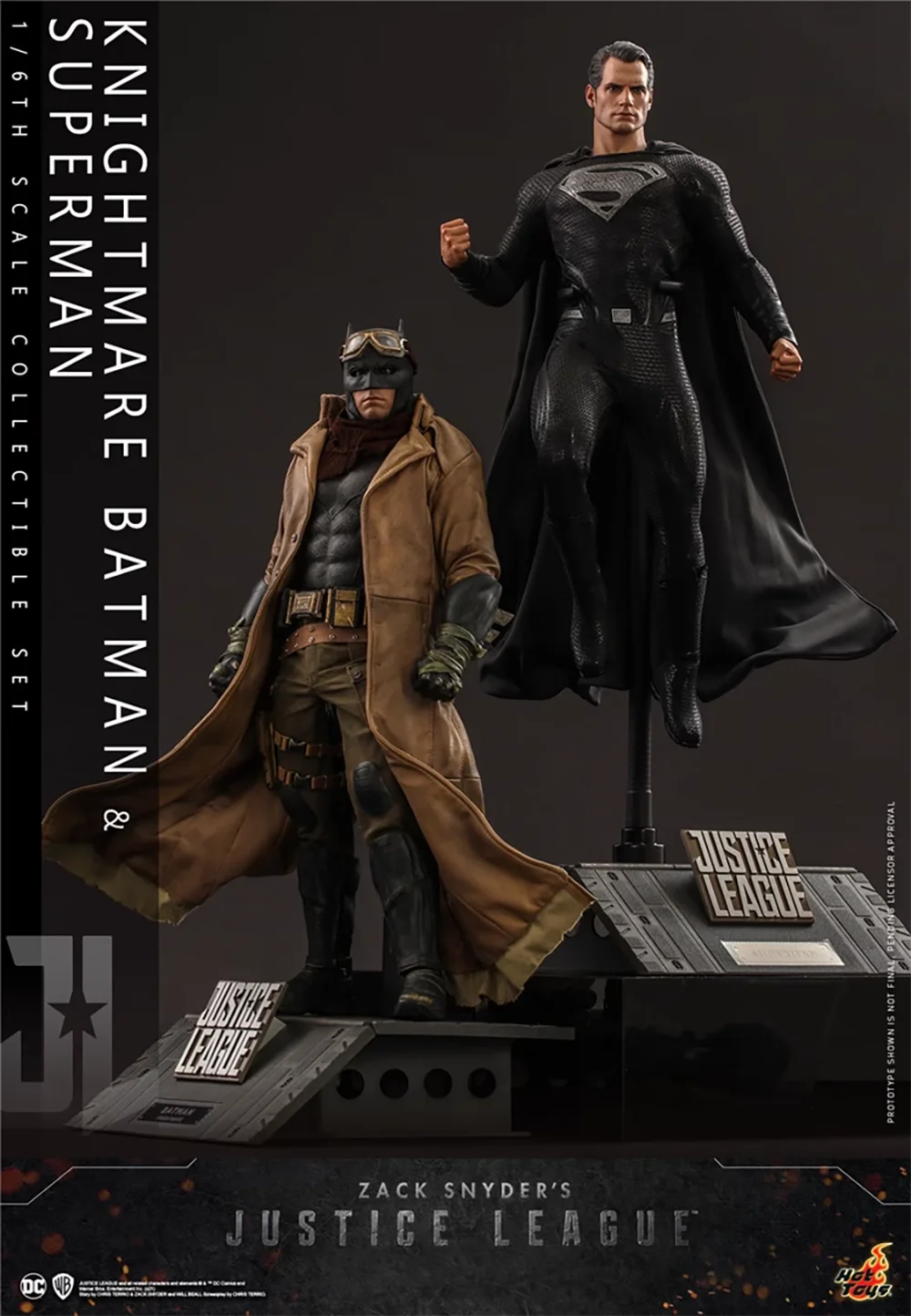 Original HOTTOYS HT TMS038 Zack Snyders Justice League Superman/Batman 1:6 scale collectible doll set 32cm