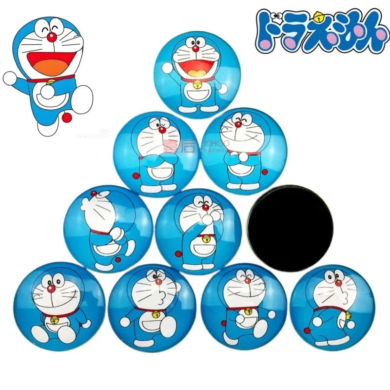 Doraemon Dorami Nobita Nobi periféricos de anime, personalidad linda, imanes creativos para refrigerador, azulejos de cristal de alto valor