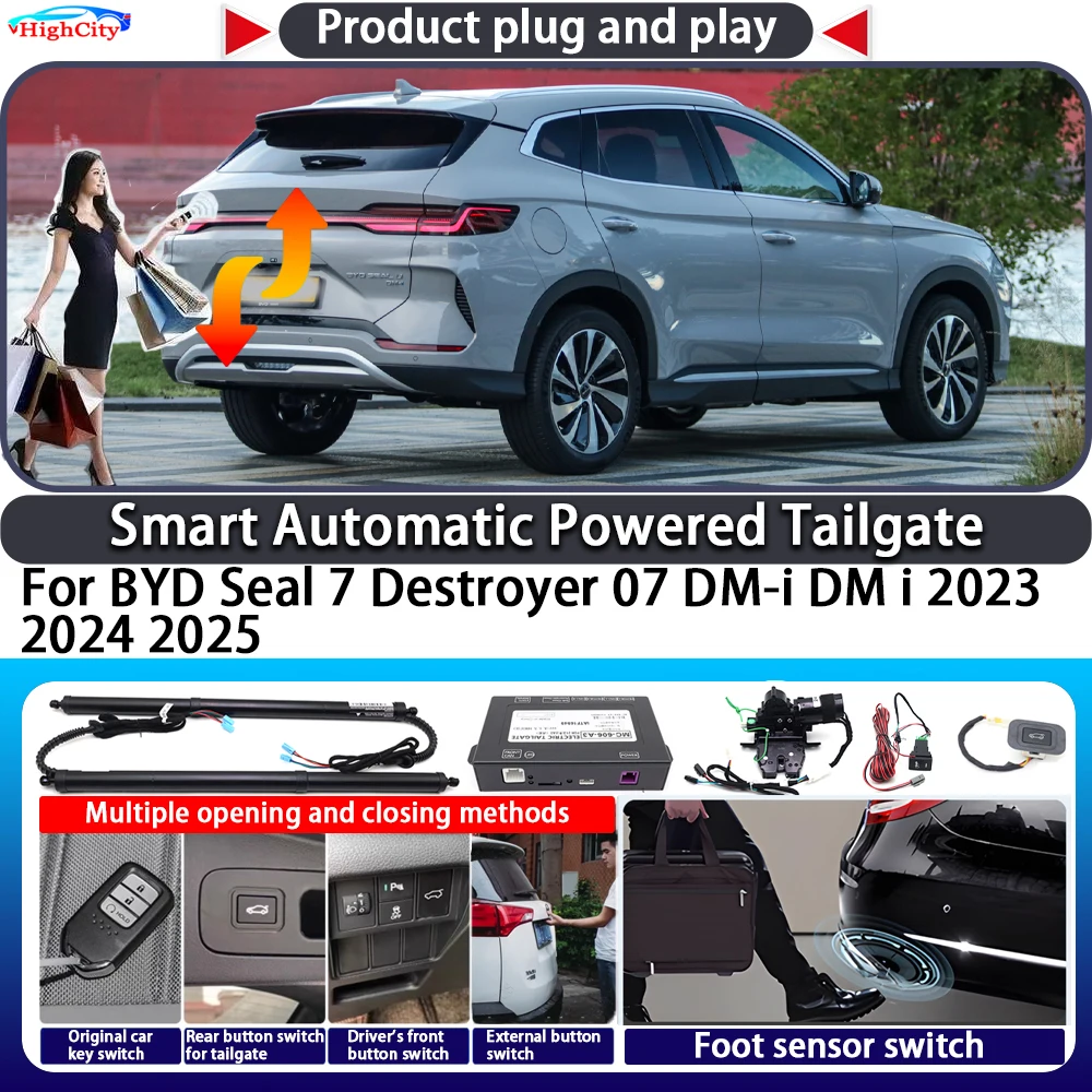 

For BYD Seal 7 Destroyer 07 DM-i DM i 2023 2024 2025 Smart Automatic Powered Tailgate Key Control Trunk Lift Kit Power Tailgate