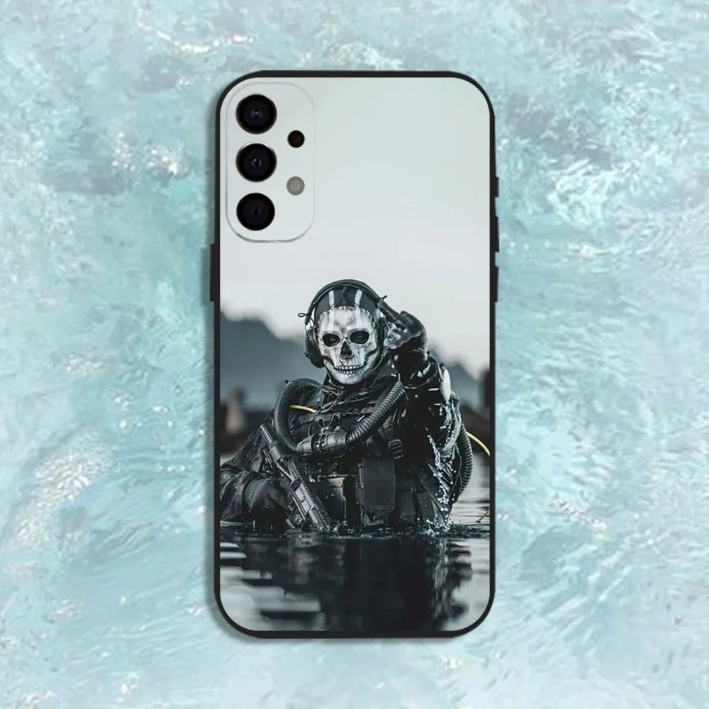 حافظة هاتف C-COD Call Of D-Duty Ghost لهاتف سامسونج S25، S24، S21، S22، S23، S30، Ultra، S20، Plus، Fe، Lite، Note، 10,9,5G غطاء أسود