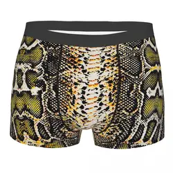 Custom Snake Skin Print Underwear Men Stretch Snakeskin Animal Texture Boxer Briefs Shorts Panties Soft Underpants For Homme