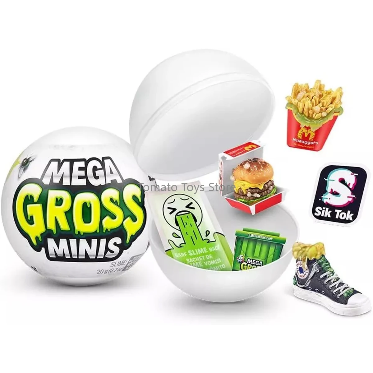 In Stock ZURU 5 Surprise Mega Gross Minis Mystery Pack Grossest Surprise Miniature Toys Ever Green Trendy Toys Birthday Gifts