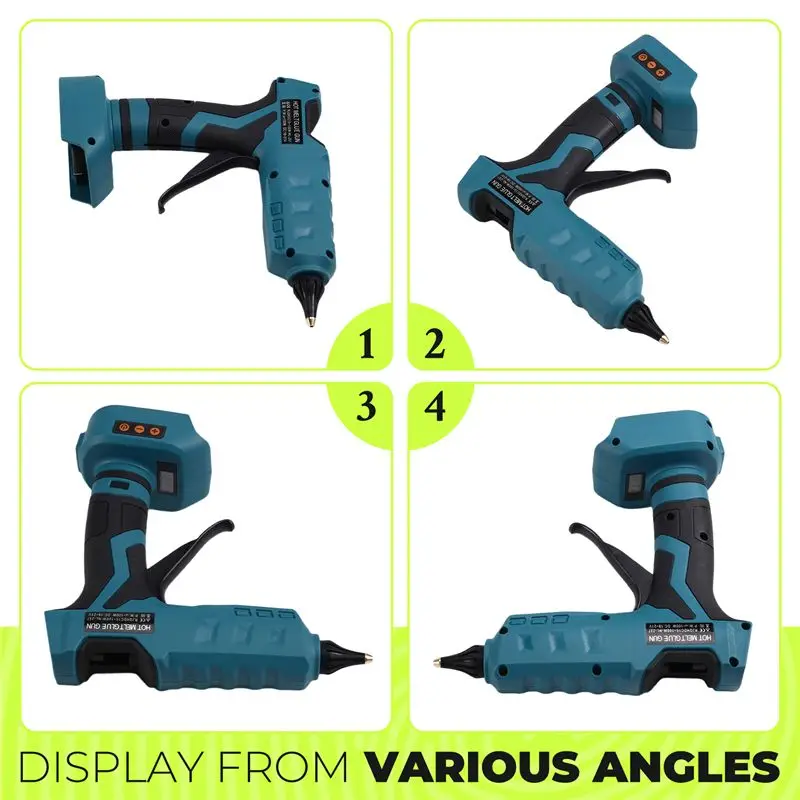 Multifunction 100W Cordless Hot Melt Glue Gun Formakita 18V Battery Glue Sticks DIY Repair Tool