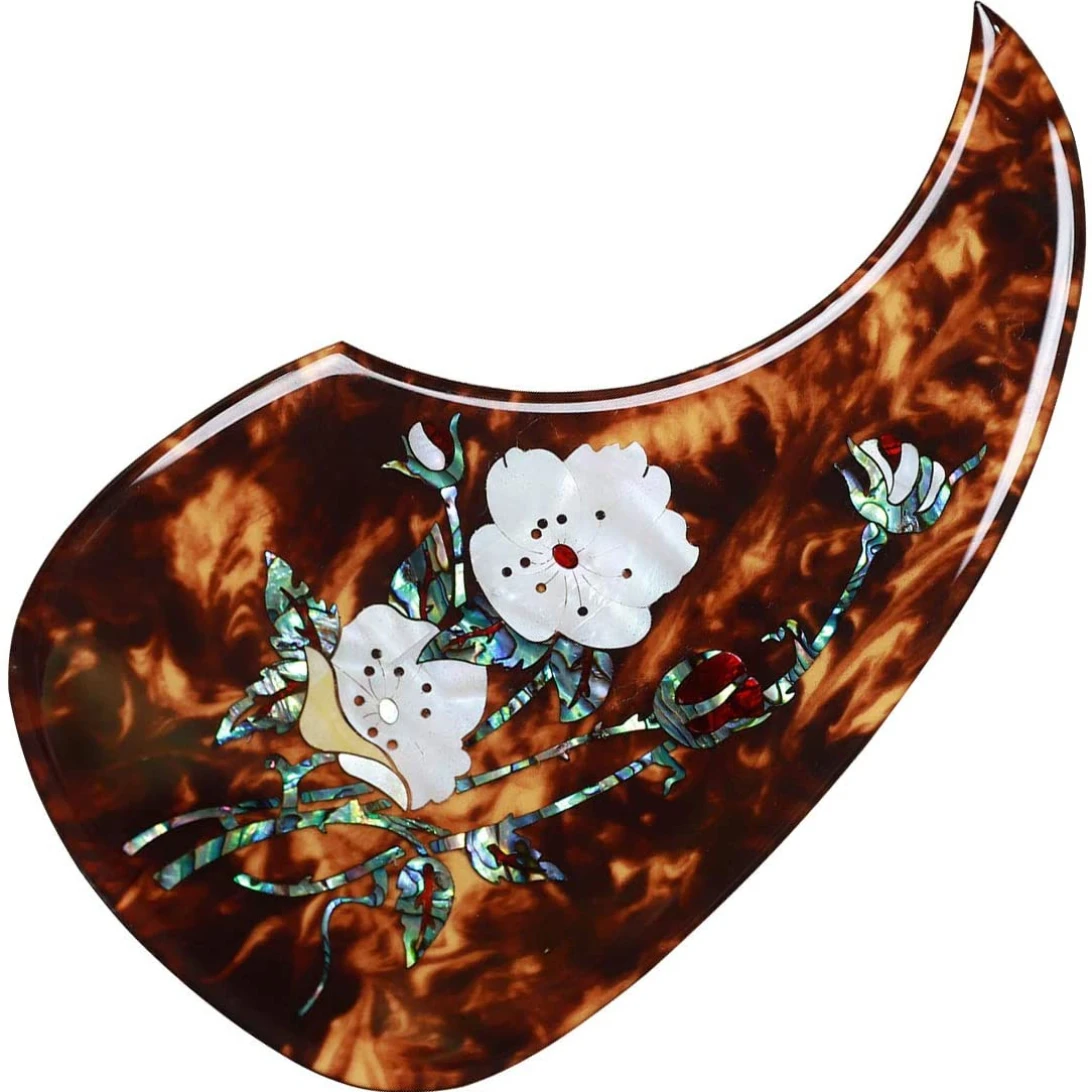 Acoustic Guitar Pick Guard for Most Martin - Inlaid Abalone Flower