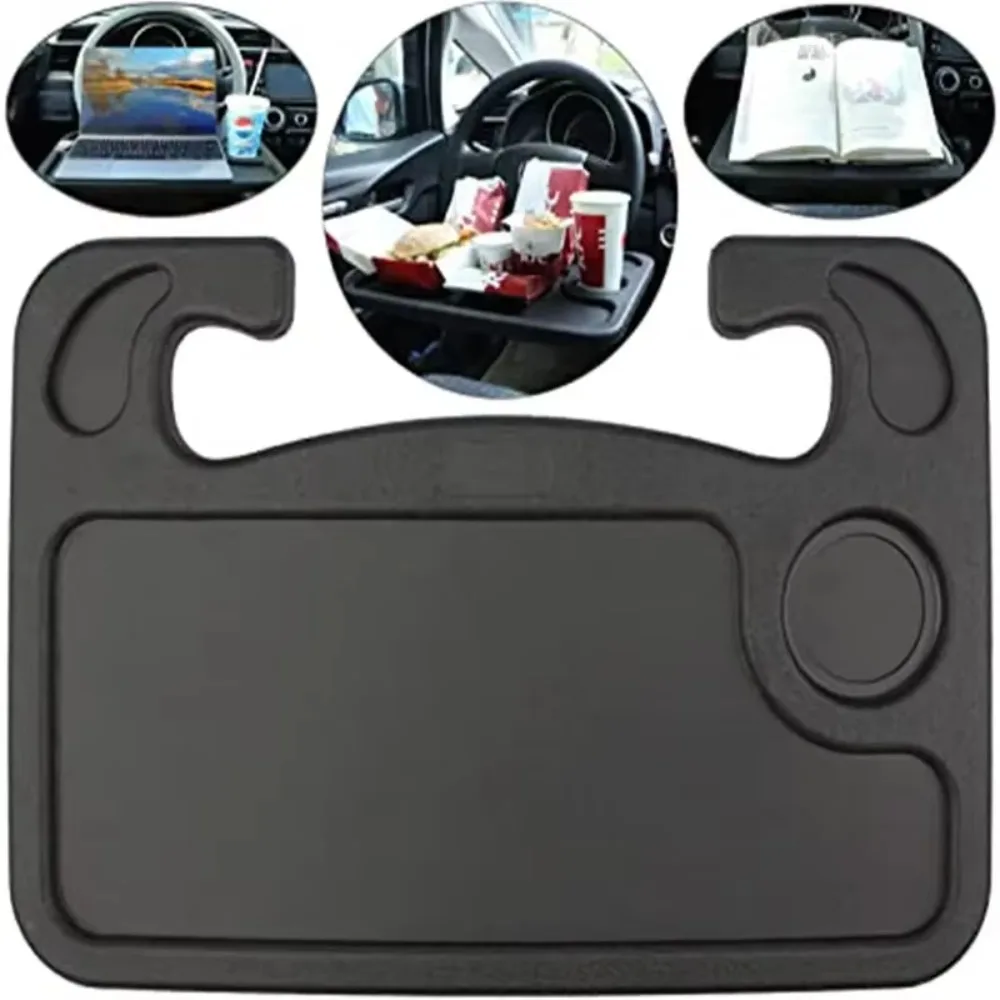 Portable Car Laptop Computer Desk Mount Stand Eat Work Car Steering Wheel Dining Table Bracket Drink Food Coffee Tray Board
