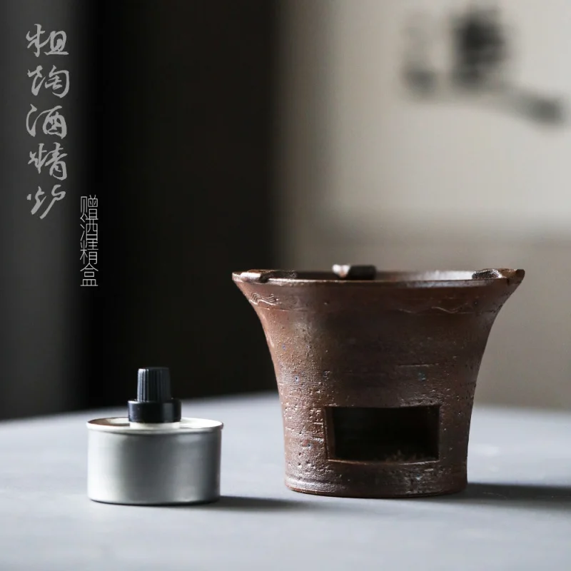★Stoneware Alcohol Stove Household Tea Cooking Outdoor Windproof Snow Stove Heating Small Stove Charcoal Stove Portable Firewood