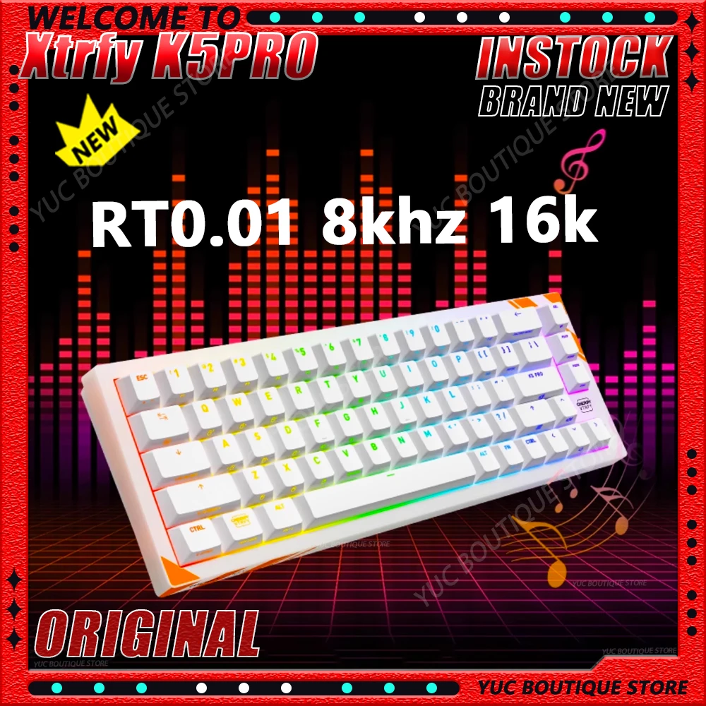 

НОВАЯ Игровая механическая клавиатура CHEERY XTRFY K5 Pro 8k, проводная магнитная клавиатура с частотой опрокидывания RT0.01 16k, игровая клавиатура для киберспорта