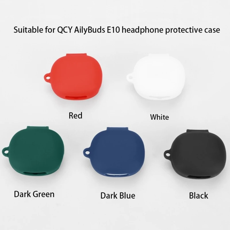 Гибкий защитный силиконовый защитный корпус для наушников QCY AilyBuds E10, противоударный чехол, устойчивый к царапинам чехол Гибкий защитный силиконовый защитный корпус для наушников QCY AilyBuds E10, противоударный чехол, устойчивый к царапинам чехол