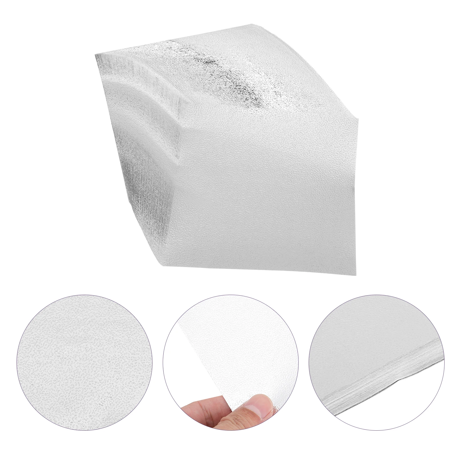

100 Pcs Pearlescent Origami Colored Paper Folding Crafts Decorative Silver Kits Child