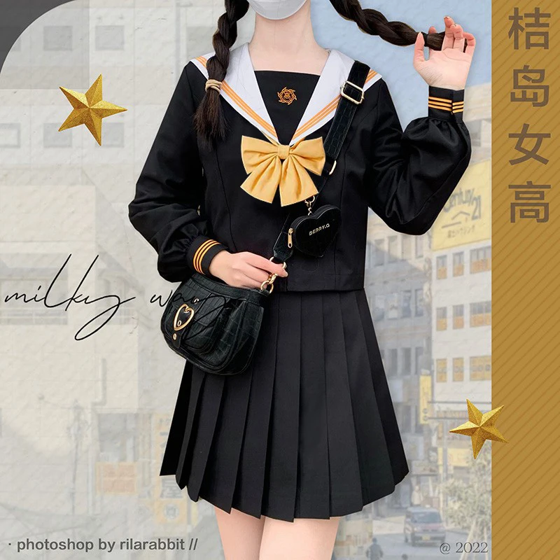 

Original Jk Uniform Cosplay Japanese Genuine Academy Style Jk Uniform Set Cos Student Sailor Top Half Skirt Set