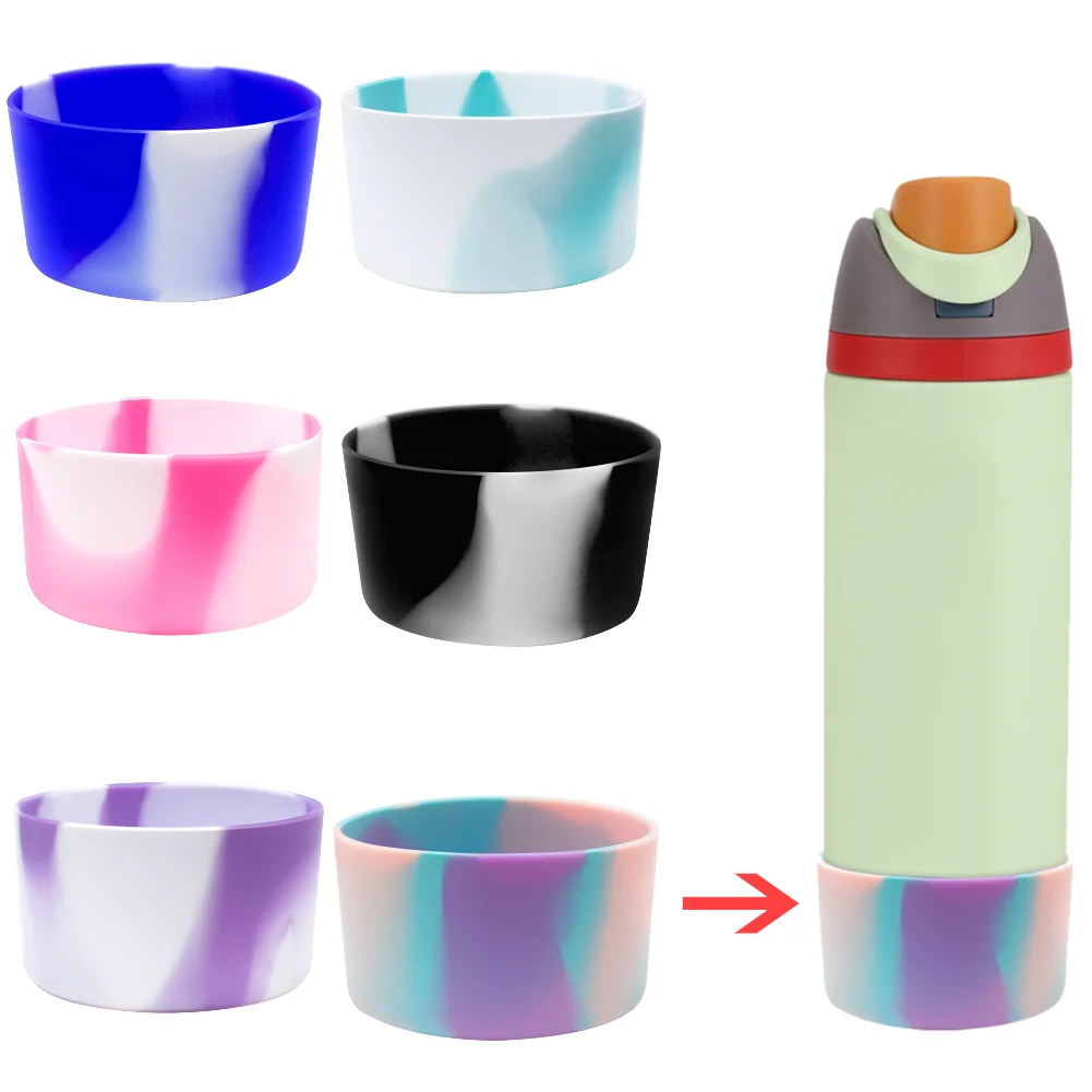 

Силиконовая противоскользящая Защитная крышка для бутылки с водой, Нижняя защита для бутылки Owala 24 унции, аксессуары для чашки с водой