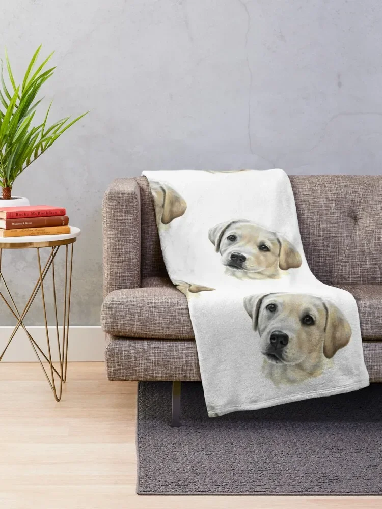 Golden labrador puppy Throw Blanket Summer Dorm Room Essentials Decorative Throw Bed Fashionable Blankets