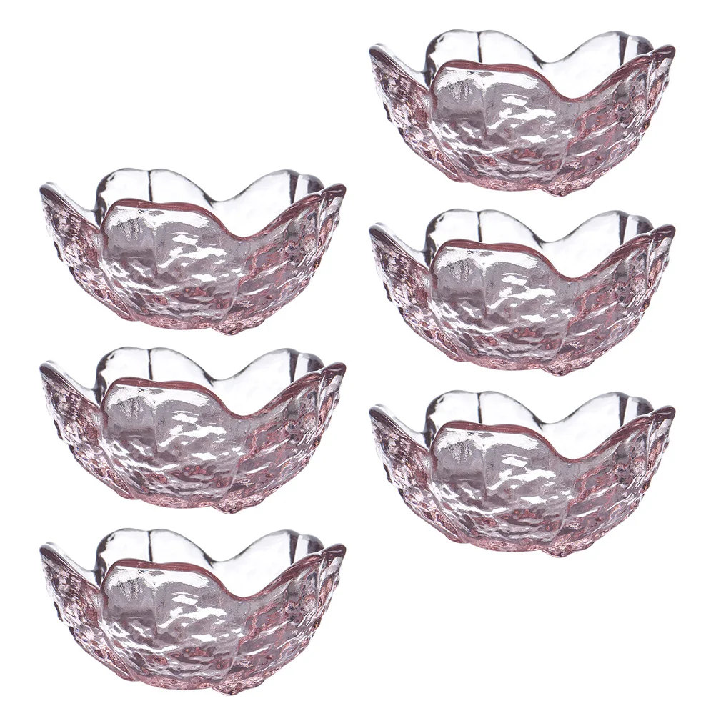 

6Pcs Glass Sauce Dishes Practical Plates for Soy Sauce Dipping Condiment Serving Tableware Household Saucer